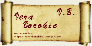 Vera Borokić vizit kartica